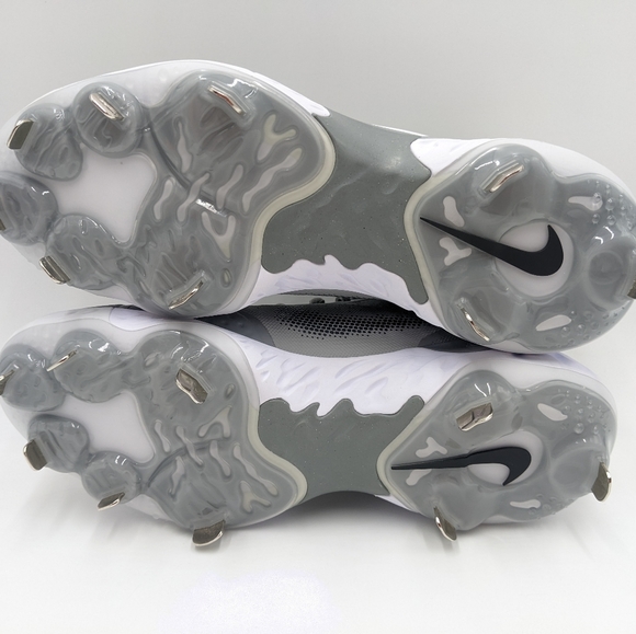 Nike React Alpha Huarache Elite 3 Grey Metal Cleats CK0746-002 Men’s Size 7.5 - Picture 12 of 13